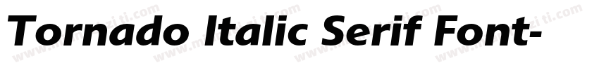 Tornado Italic Serif Font字体转换
